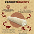 9-10 Inch 4 Count Real Hide | All Natural Dog Chew Treats - Premium Rawhide Rolls, - Long Lasting Grass Fed Free Range