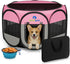 Playpen for Small Dogs Cats Crate: Puppy Play Pen Indoor Outdoor Foldable