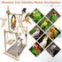 3-Tier Hamiledyi Natural Wood Bird Playground - Large Perch Stand with Exercise Platforms Durable Activity Gym