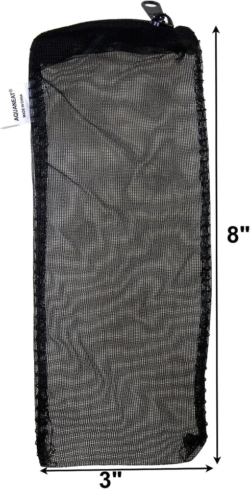 AQUANEAT 10pcs Fine Mesh Aquarium Filter Media Bags, 3”x4”/3”x8”/5.5”x8” with Plastic Zipper for Activated Carbon