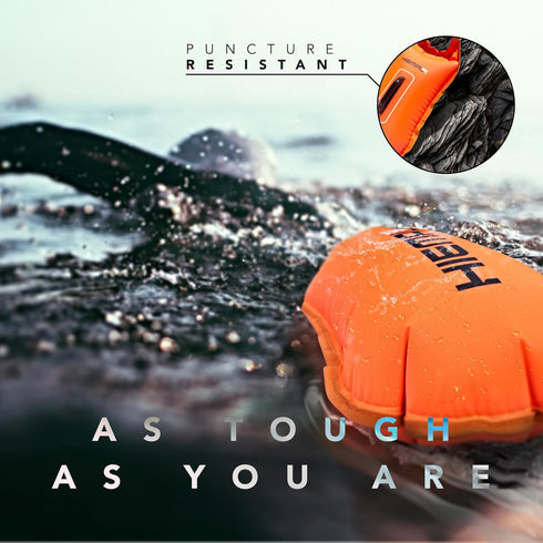Open Water Swim Buoy with 15L Dry Bag - Fully Waterproof, Toughened Nylon, Higher Visibility, Rest Handle