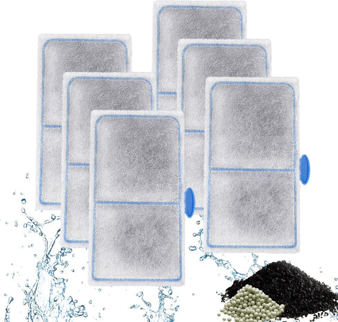 driamor 6 Pack Filter Cartridges for Top Fin EF-S Element and BF5 BETTAFLO Filter, Thickened Replacement Filters with