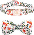 Elegant Little Tail Dog Collar with Bowtie, Adjustable Spring Flower Cute Pink Pet Collar Gift for X-Small Dogs