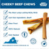 6 Inch 5 Count (Pack 1) 100% Packed, Best Bully Sticks Cheeky Beef Treats - of - Single Ingredient, Grass-Fed, USA