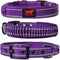 Heavy Duty Dog Collar with Handle, Ballistic Nylon Reflective Collar with Adjustable Stainless Steel Hardware