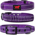 Heavy Duty Dog Collar with Handle, Ballistic Nylon Reflective Collar with Adjustable Stainless Steel Hardware