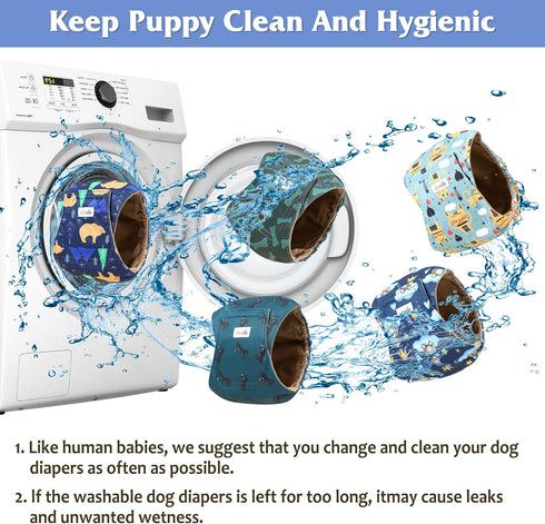 5 Pack Dog Diapers Male, Premium Belly Bands for Dogs, High Absorbing Male Dog Pee Wraps for Doggie in Incontinence