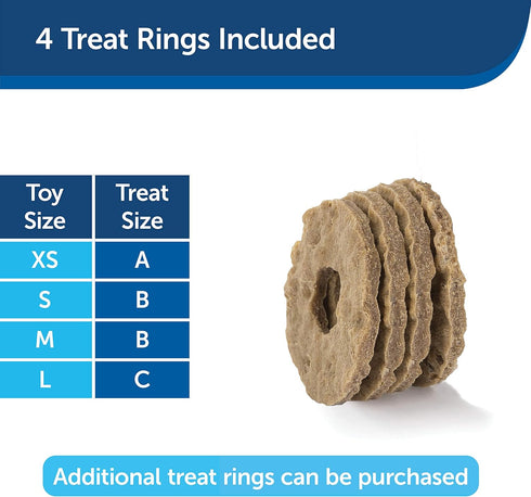 PetSafe Busy Buddy Nobbly Nubbly Treat Holding Dog Toy - Strong Chewers, Small, Multi Color, Treat Rings Included