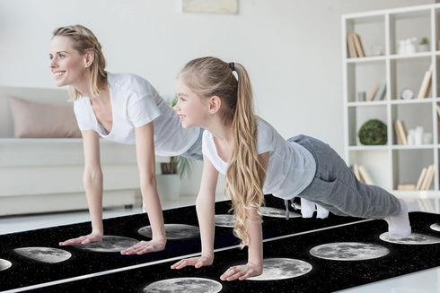 Non Slip TPE Yoga Mat for Men Women, Thick Workout Mat with Carrying Strap, Fitness & Pilates