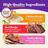 Pack, 13.2 Oz (Pack 6) Halo Wet Dog Food Variety Three Canned Whole Meat Chicken Stew, Beef Stew, Turkey & Salmon Stew