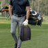 Golf Shoe Bag, Zipper Sports Shoe Strap Bag with Side Accessory Pocket for Golf Accessories (Black)