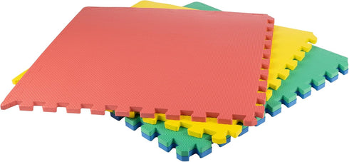 Stalwart 4-Pack 16 EVA Foam Mat Tiles - SQ FT Interlocking Padding for Playroom or Gym Flooring - Workout Mat or Baby