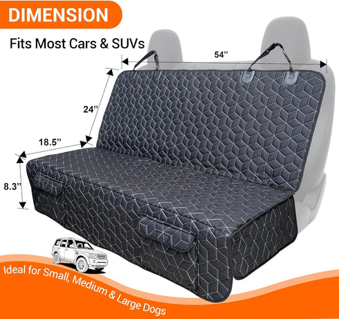 Rav4/Honda/Subaru/Mazda CX5/Hyundai Meginc Dog Car Seat Covers for SUVs, Waterproof Dog Seat Cover for Back Seat Heavy