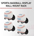 Wallniture Sporta Baseball Holder, Set of 4 Display Stand for Baseball Bat and Ball Storage