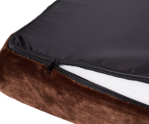 BIRDROCK HOME 3" Memory Dog Bed - Ultra Soft Plush Pet Mat (34 x 22, Brown)
