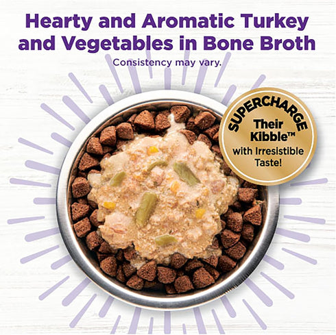 Wellness Bowl Boosters Hearty Toppers, Turkey & Sweet Potatoes Recipe in Savory Bone Broth, 5.5 Ounce Pouch (Pack of 12)