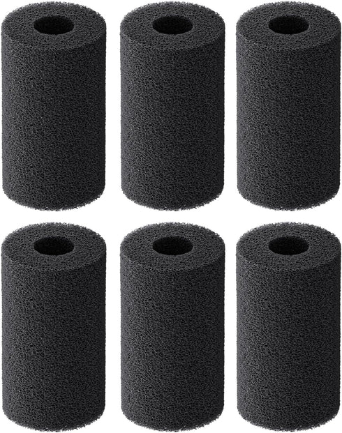 Pawfly 6 Pack Pre-Filter Sponge, Aquarium Filter Sponge 0.8" Intake Foam Roll for Small Fish Shrimp Fry Tank Accessories