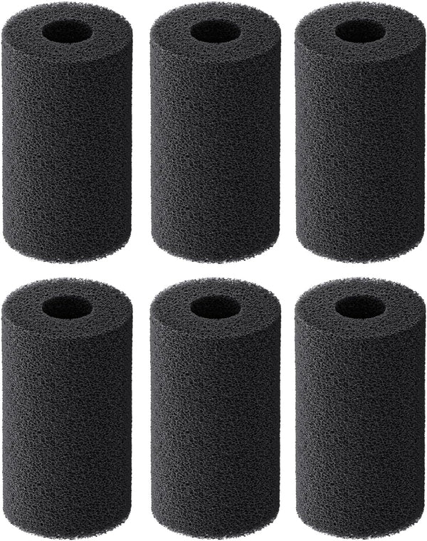 Pawfly 6 Pack Pre-Filter Sponge, Aquarium Filter Sponge 0.8" Intake Foam Roll for Small Fish Shrimp Fry Tank Accessories