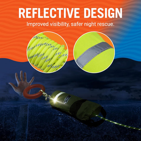 Water Throw Bags for Water Rescue, Rope Throw Line Bag with Rope for Kayak or Larger Boat Rescue