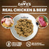 13.2 oz (12 Pack) Dave's Pet Food Wet Dog Food & Topper (Chicken & Beef), Made in USA Naturally Healthy Canned