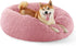 Bedsure Calming Dog Bed for Medium Dogs - Anti-Slip Round Fluffy Plush Bed, 30 inches, Fits up to 45 lbs Pets, Mauve