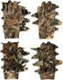 GUGULUZA 3D Leafy Camo Hunting Gloves, Lightweight Anti-Slip Full Finger Tactical Gloves