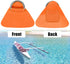 X AUTOHAUX 4 Pcs D Ring Patch PVC Stainless Steel Triangle Shape D Ring Pad for Inflatable Boat, Kayak, Canoe Deck