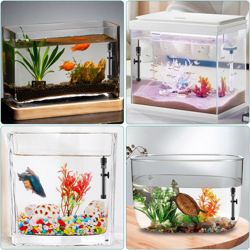 HITOP 25W Super Mini Aquarium Heater, Adjustable for Small Fish Tank 2-6 Gallons, External Controller, Betta Heater