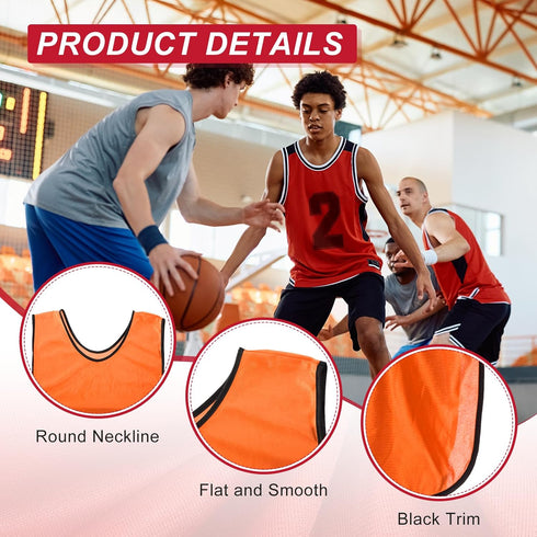 PATIKIL Soccer Training Vest, Team Sports Pinnies Reversible Numbered Soccer Practice Pennies Jerseys Bibs
