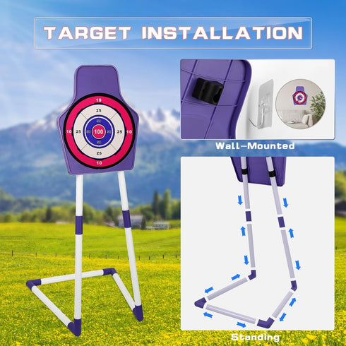 Set 2 Pack Set 20 5 6 7 8 9 10 11 12 4-8 8-12 Bow and Arrow Girl Toys: LED Light Up Archery with Suction Cup Arrows