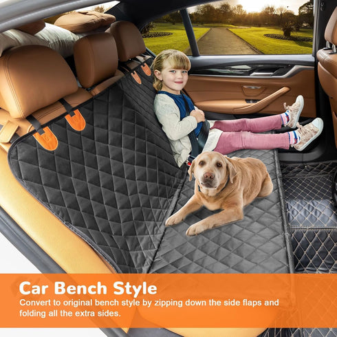 100% Hammock 600D URPOWER Dog Car Seat Cover for Pets Waterproof Seat Cover Heavy Duty Scratch Proof Nonslip Durable