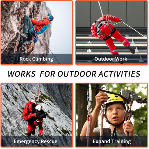 NewDoar Climbing Rope, High Strength Accessory Cord with 2 Steel Hooks for Outdoor Rescue and Safety