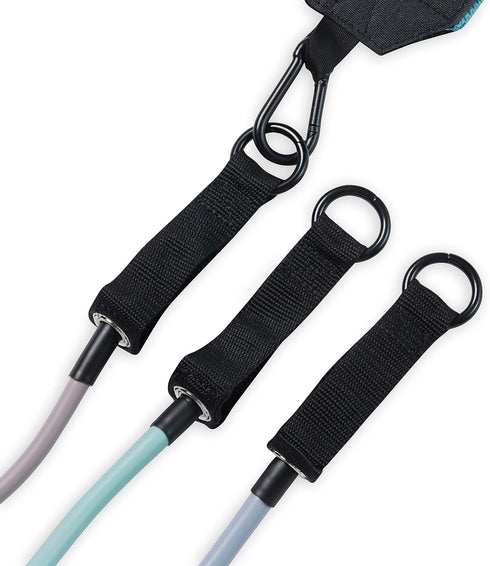 Gaiam Squat Band & Hip Trainer Set, Fabric Resistance Band with 3 Adjustable Tubes, Home Gym Equipment