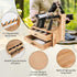Hossmily Holder,4-Slot Pistol Rack for Gun Safe Real Wood Handgun Rack Handgun Pistol Holder and Rustic Gun Rack