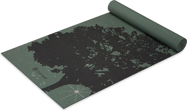 Gaiam Yoga Mat - Premium 6mm Print Extra Thick Non-Slip Exercise & Fitness Mat for Yoga, Pilates & Floor Workouts (68"L