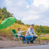 BIVVI 265 lbs 1 Beach Chair with Umbrella for Adults, High Back Folding Camping Armchair Shade Portable Sand Chair