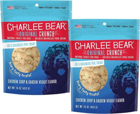 Charlee Bear Dog Treats, Small Dogs Training Treats, Crunchy Low Cal Dog Treats, USA, Puppy Training Treats (Chicken