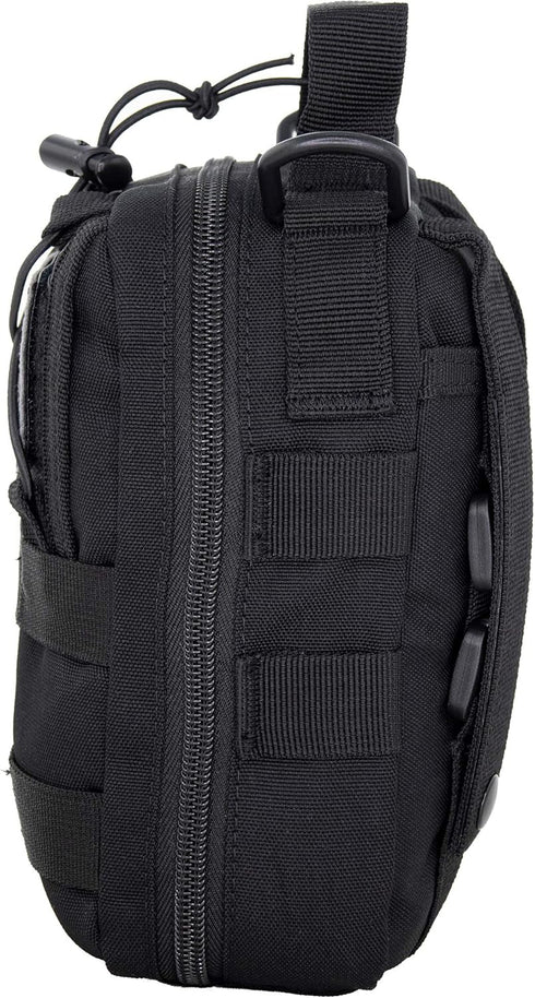 LINE2design First Aid (Ifak) Pouch EMS Bag - Tactical EDC Rescue Utility Gear IFAK Bags for Hiking, Includes USA Patch