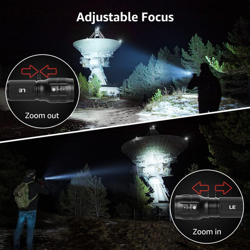 Lighting EVER LED Flashlights - High Lumens Small Waterproof Flashlight with Adjustable Brightness for Outdoor