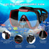 Snorkel Set for Adults, Anti-Leak and Anti-Fog Tempered Glass Lens Snorkeling Gear