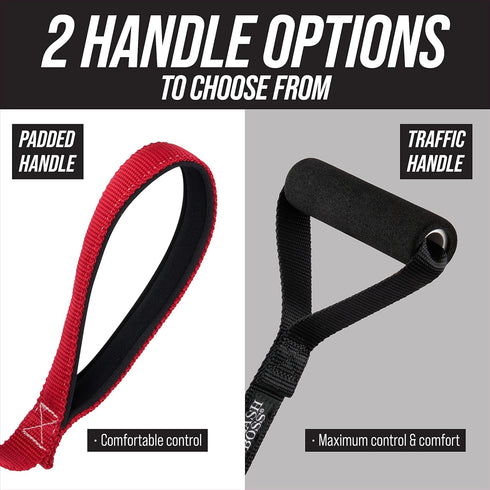 Leash Boss Traffic Handler - Short Dog Leash with Traffic Handle for Large Dogs, Great for Training (12 in, Red)