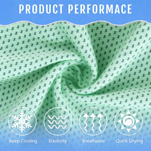 60 Pack 40"x12" (GR-60) QBrand Cooling Towels, Ice Breathable Chilly Sweat Rag Microfiber Workout Rags for Gym Towels