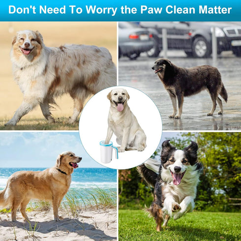 Rechargeable Automatic Dog Paw Cleaner, 2 in 1 Portable Pet Paw Washer Cup with Soft Silicone Brush