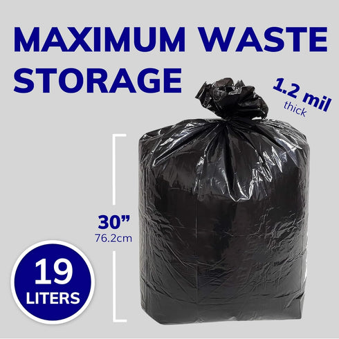 12PK 5 1.2ml ActiveDogs Dog Poop Bucket Bags - Heavy Duty Gallon Poop Bags for Dogs Waste Removal Trash Can, Bucket