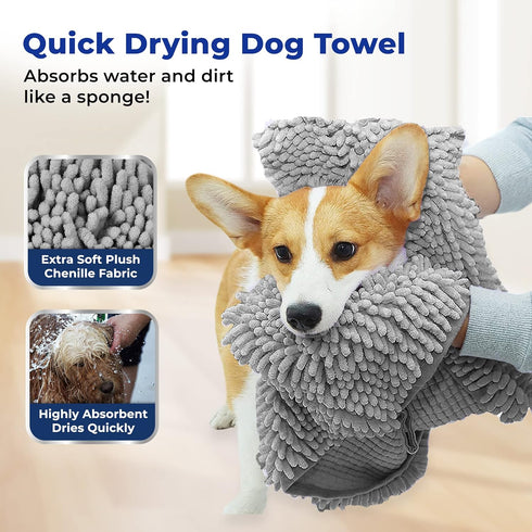 Muddy Mat Original Doggy Dryer, Highly Absorbent Microfiber Washable Dog Shammy Quick Drying Towel