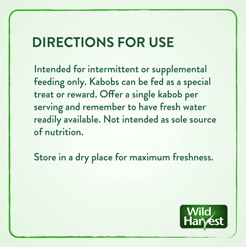 Wild Harvest Fruit Kabobs, 6 Count for Pet Rabbits, Guinea Pigs, Hamsters, Gerbils, Mice, and Rats