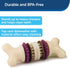 PetSafe Busy Buddy Bristle Bone, Treat-Holding Toy for Dogs with Treat Rings Included, Purple, Small
