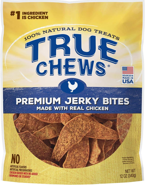 True Chews Premium Jerky Bites Made with Real Chicken, 12 oz (TC-08385) - High-Quality Dog Treats