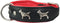 Real Leather Soft Padded Dog Collar, 1.75" Wide for Bull Terrier (13"-15.25" Neck, Black/Red)
