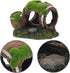 GLEAVI Aquarium Decoration Hideout Resin Shrimp Breeding Cave Barrel Design Fish Tank Shelter with Moss for Small Fish
